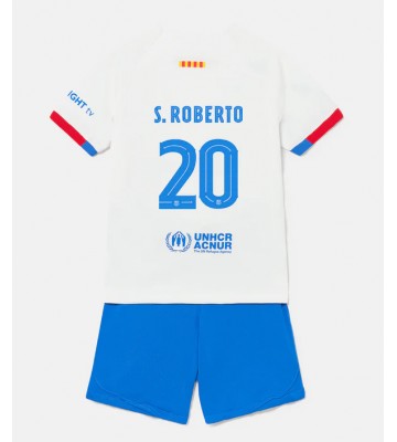 Lacne Dětský Futbalové dres Barcelona Sergi Roberto #20 2023-24 Krátky Rukáv - Preč (+ trenírky)